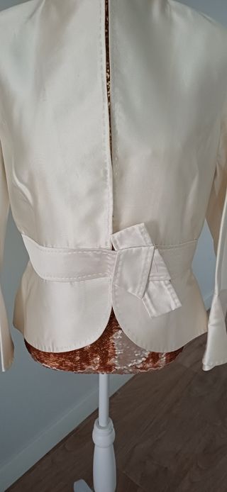 Chaqueta Seda Purificación García Blanca