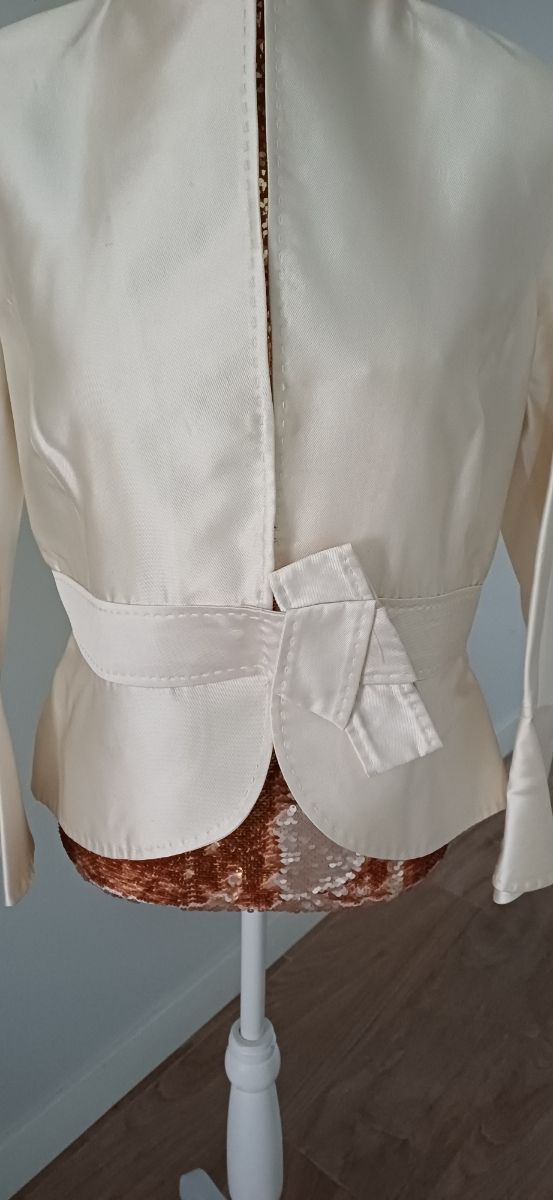 Chaqueta Seda Purificación García Blanca