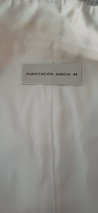 Chaqueta Seda Purificación García Blanca