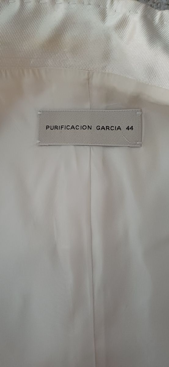 Chaqueta Seda Purificación García Blanca