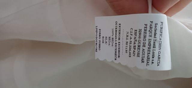 Chaqueta Seda Purificación García Blanca