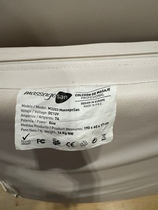 Colchón masaje profesional