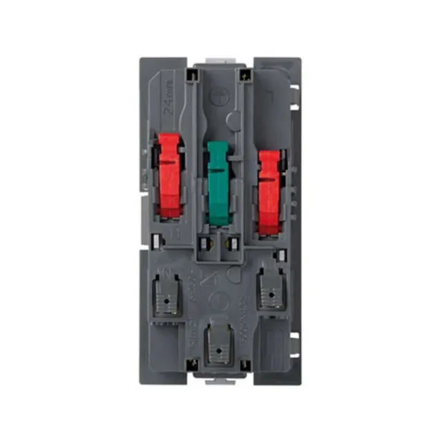 Base Doble Enchufe Simon 500 CIMA Rojo