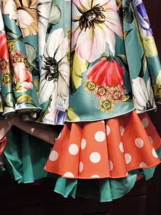 Traje Flamenca Polka Dots Rosa