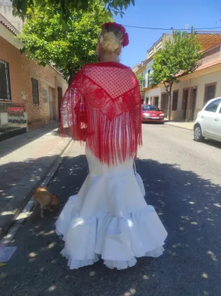 Traje Flamenca Polka Dots Rosa