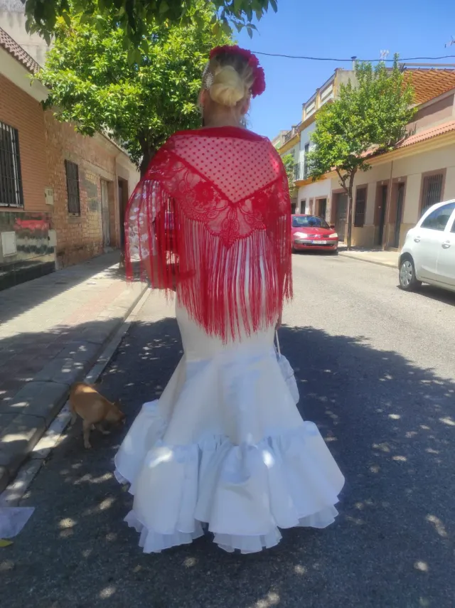 Traje Flamenca Polka Dots Rosa