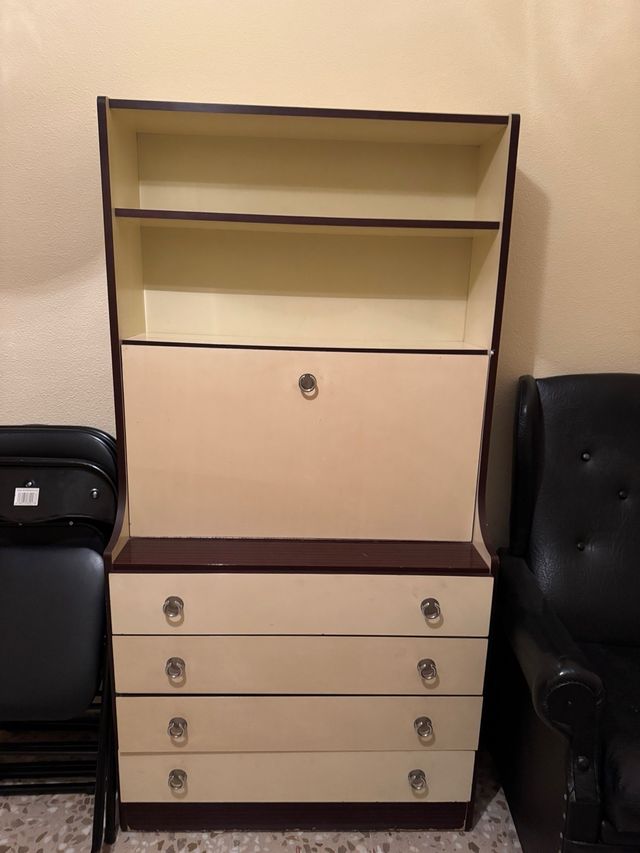 Mueble escritorio cajonera años 80