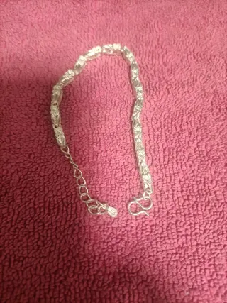 Pulsera de plata con eslabones