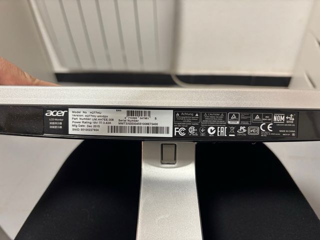 Monitor Acer H277HU