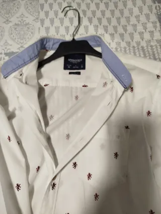 Camisa Springfield Hombre Blanca Estampada