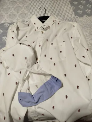 Camisa Springfield Hombre Blanca Estampada