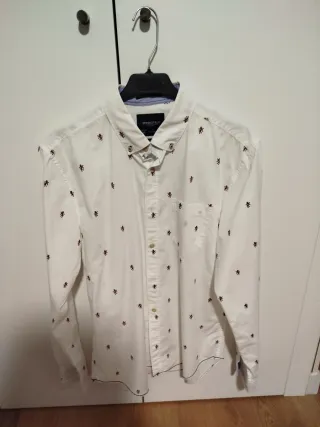 Camisa Springfield Hombre Blanca Estampada