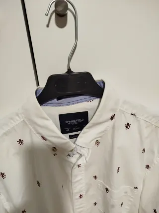 Camisa Springfield Hombre Blanca Estampada