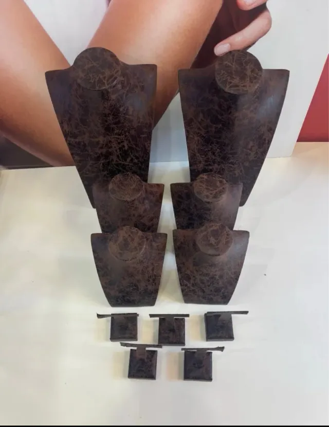 Set Pack Bustos expositores joyería marrón