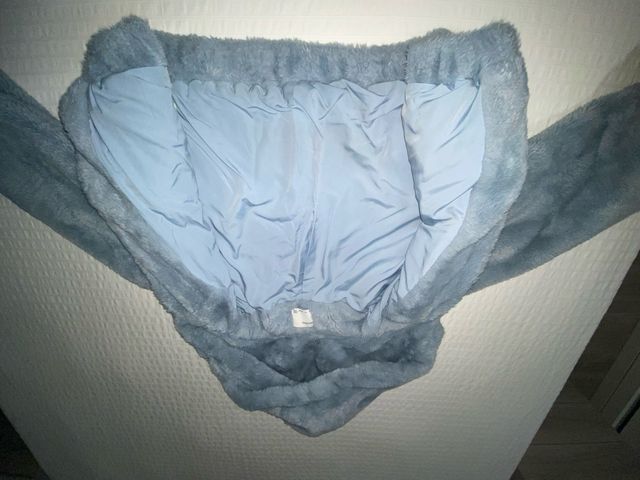 Chaquetón pelo azul claro
