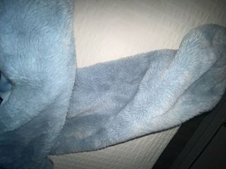 Chaquetón pelo azul claro