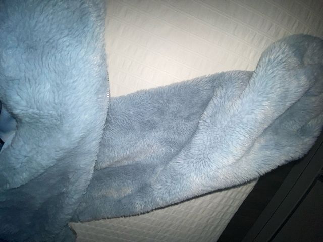 Chaquetón pelo azul claro