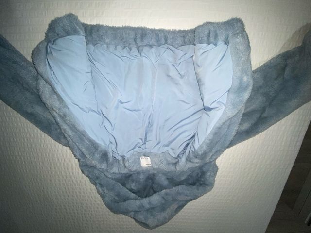 Chaquetón pelo azul claro