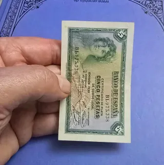Billete 5 Pesetas España 1935 Banco de España