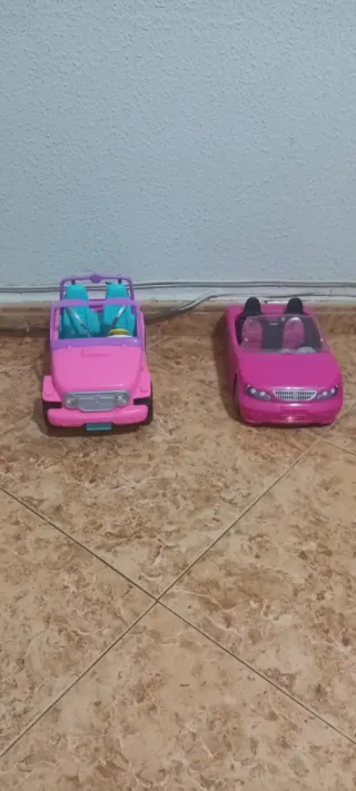 2 Coches Barbie Rosa