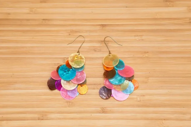 Pendientes Zara Nácar Multicolor