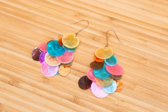 Pendientes Zara Nácar Multicolor