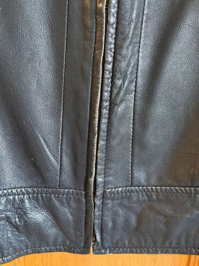 Chaqueta Biker Piel Negra 100%