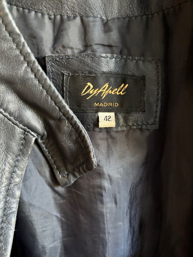 Chaqueta Biker Piel Negra 100%