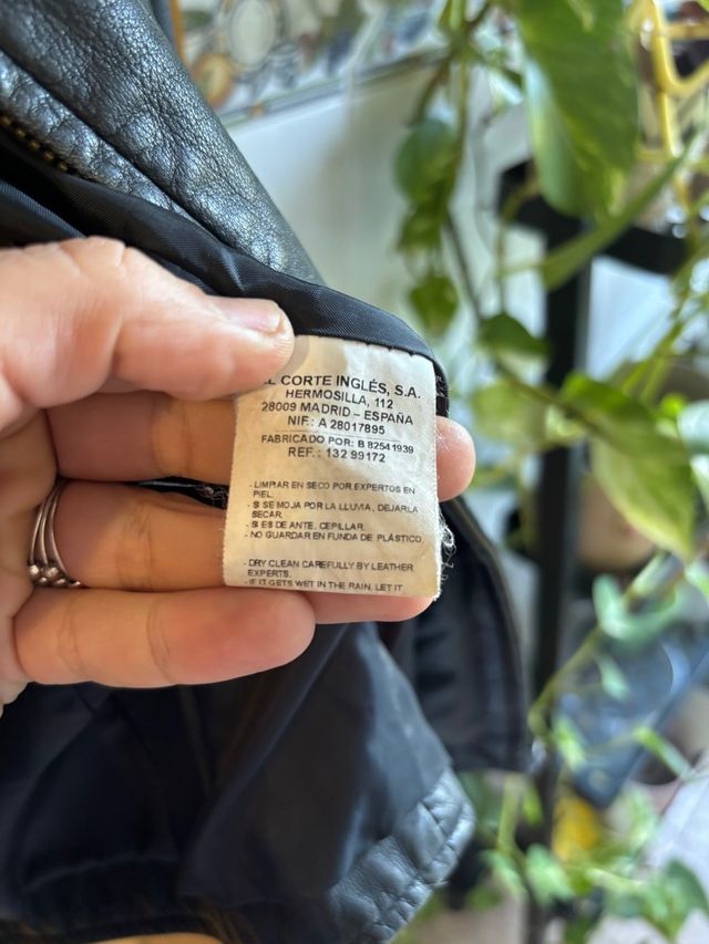 Chaqueta Biker Piel Negra 100%