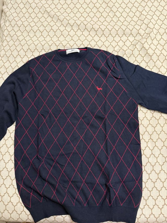 Jersey Azul Marino Rombo Rojo