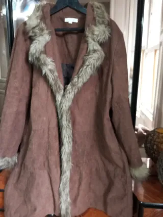 Chaquetón de ante con pelo
