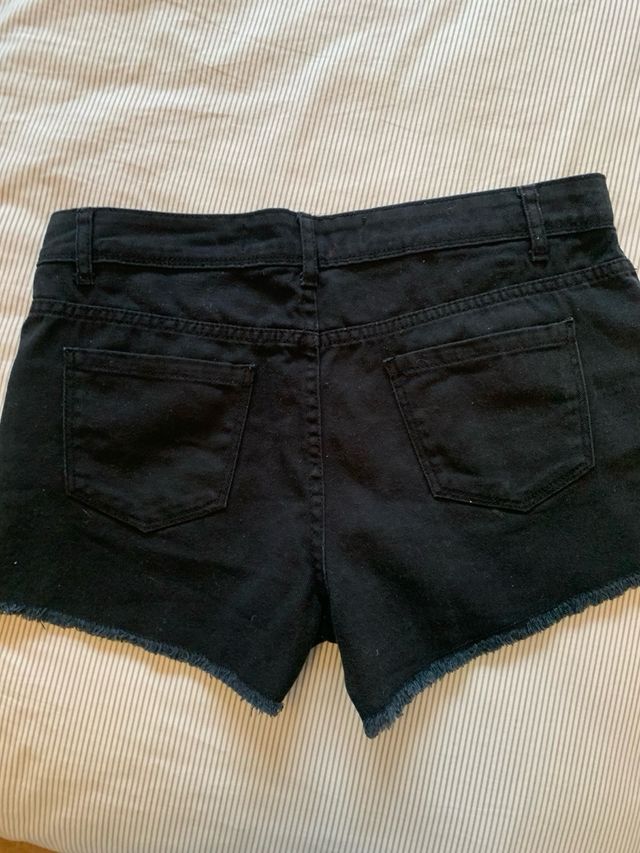 Shorts vaqueros Stradivarius Azul 40 y  negro 38