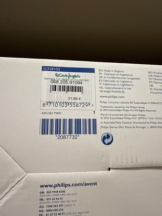 Esterilizador Philips Avent Microondas Vapor