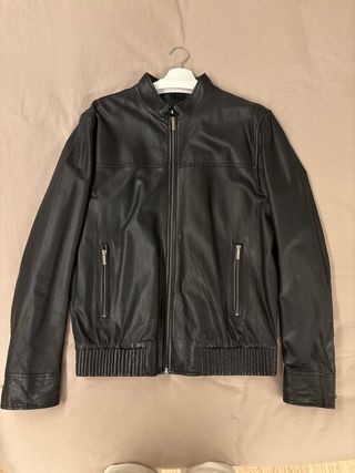 Cazadora Cuero Negra Purificación Garcia