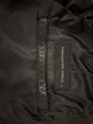 Cazadora Cuero Negra Purificación Garcia