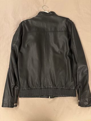 Cazadora Cuero Negra Purificación Garcia