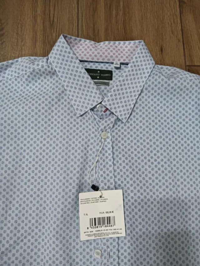 Camisa Roberto Verino Azul/Blanco