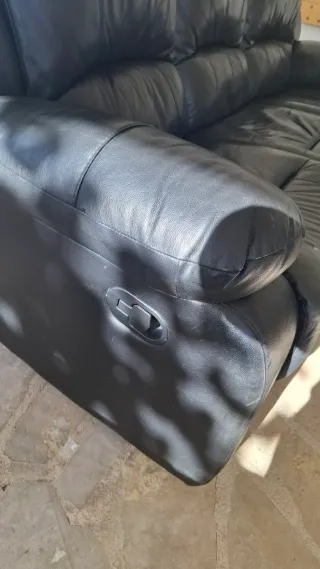 Sofá Polipiel Negro 2 Plazas