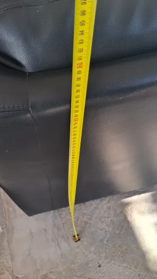 Sofá Polipiel Negro 2 Plazas