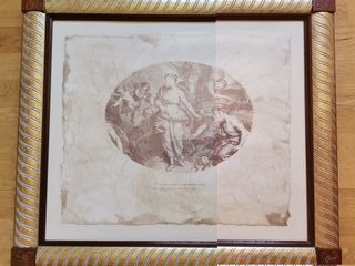 Pareja de cuadros con lámina de papel