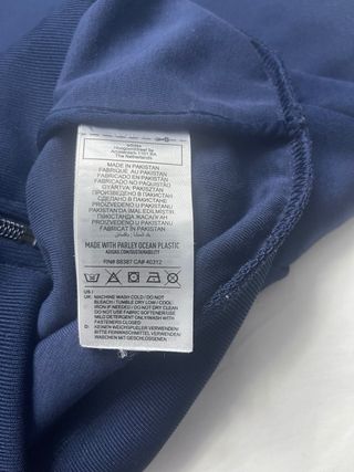 Sudadera Adidas cremallera azul Talla M