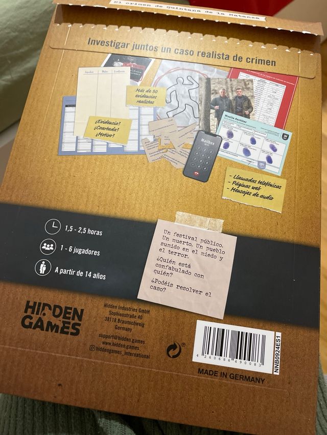 Juego de mesa El crimen de Quintana