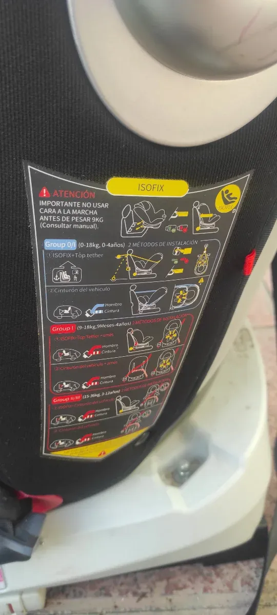 Silleta coche bebé homologada con anclaje Isofix