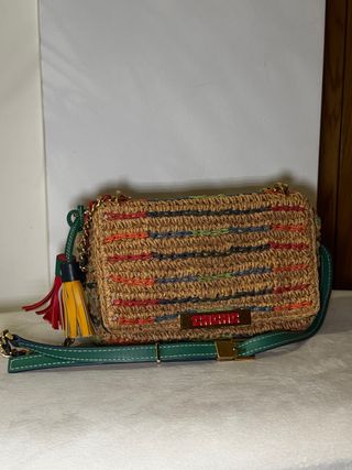 Bolso Carolina Herrera Rafia Multicolor