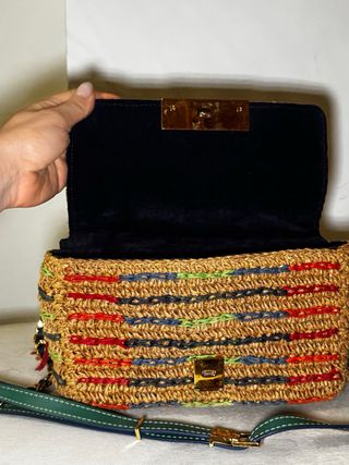 Bolso Carolina Herrera Rafia Multicolor