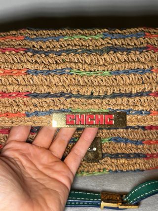 Bolso Carolina Herrera Rafia Multicolor