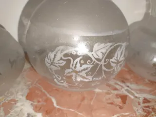 3 tulipas de cristal antiguas