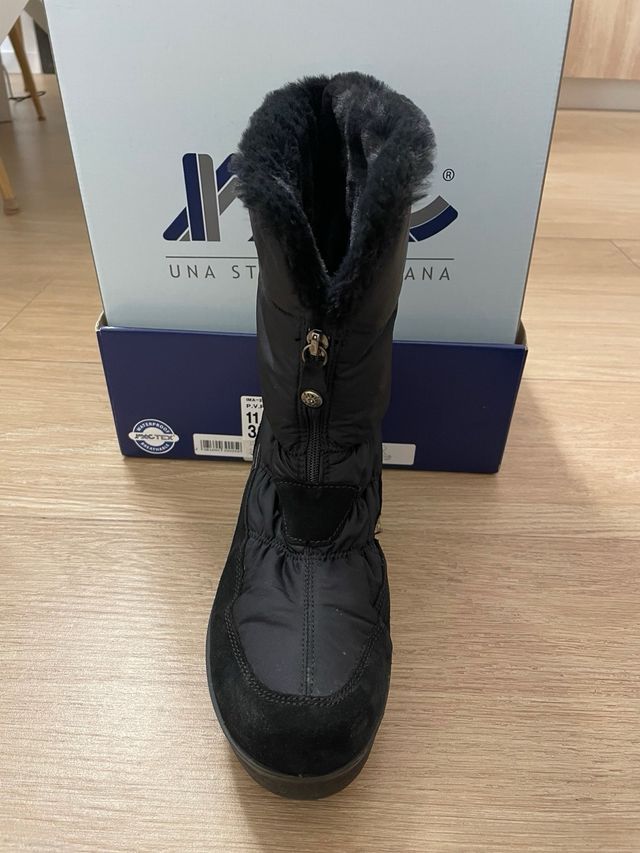 Botas impermeables plataforma negras talla 38