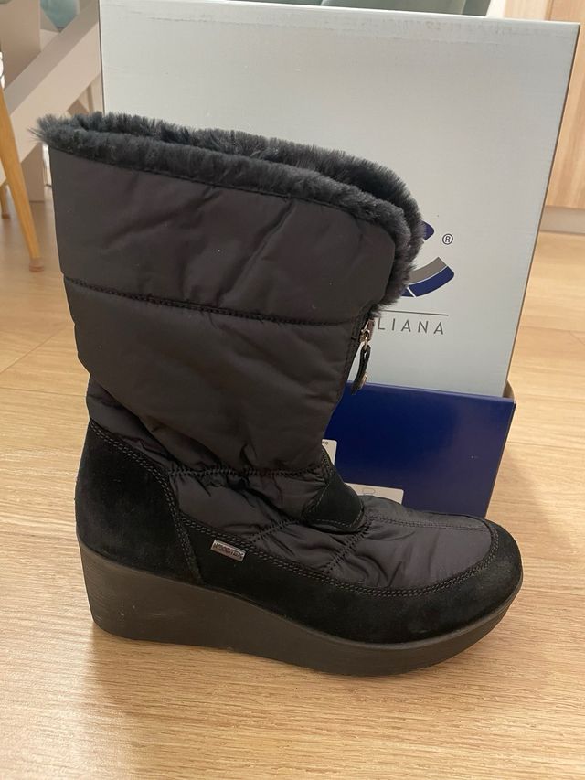 Botas impermeables plataforma negras talla 38