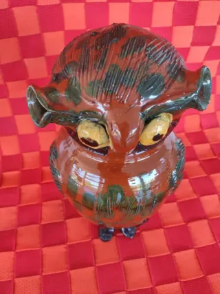 Botijo Búho Cerámica Esmaltada